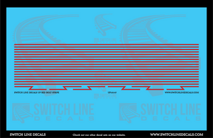 HO Scale Union Pacific Red Bolt Stripe Decal Set