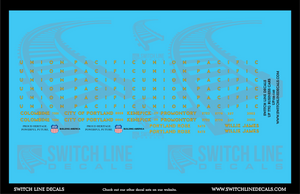 N Scale Union Pacific TTG Business Cars Decal Set