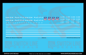 N Scale Union Pacific DS1000 NW2 Locomotive Decal Set