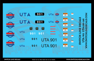 N Scale UTA 901 Locomotive Decal Set