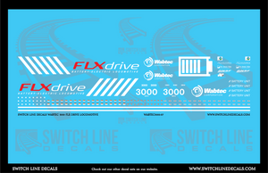 HO Scale Wabtec 3000 FLX Drive Locomotive Decal Set