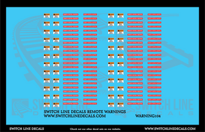 N Scale Remote Control Locomotive Warning Decal Set