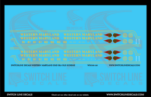 N Scale Western Maryland EMD BL2 Old Scheme Decal Set