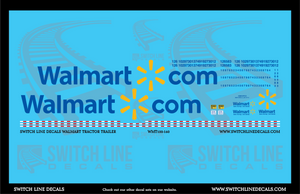 N Scale Walmart Tractor Trailer Decal Set