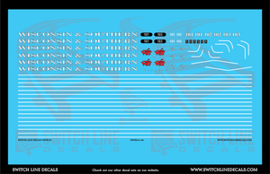 N Scale Wisconsin And Southern E9 Locomotive Decal Set