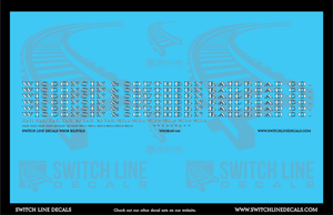 N Scale Wisconsin & Southern Bilevels Decal Set