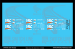 HO Scale YRC 53' Container Decal Set