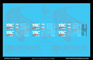 HO Scale YRC 53' Container Decal Set